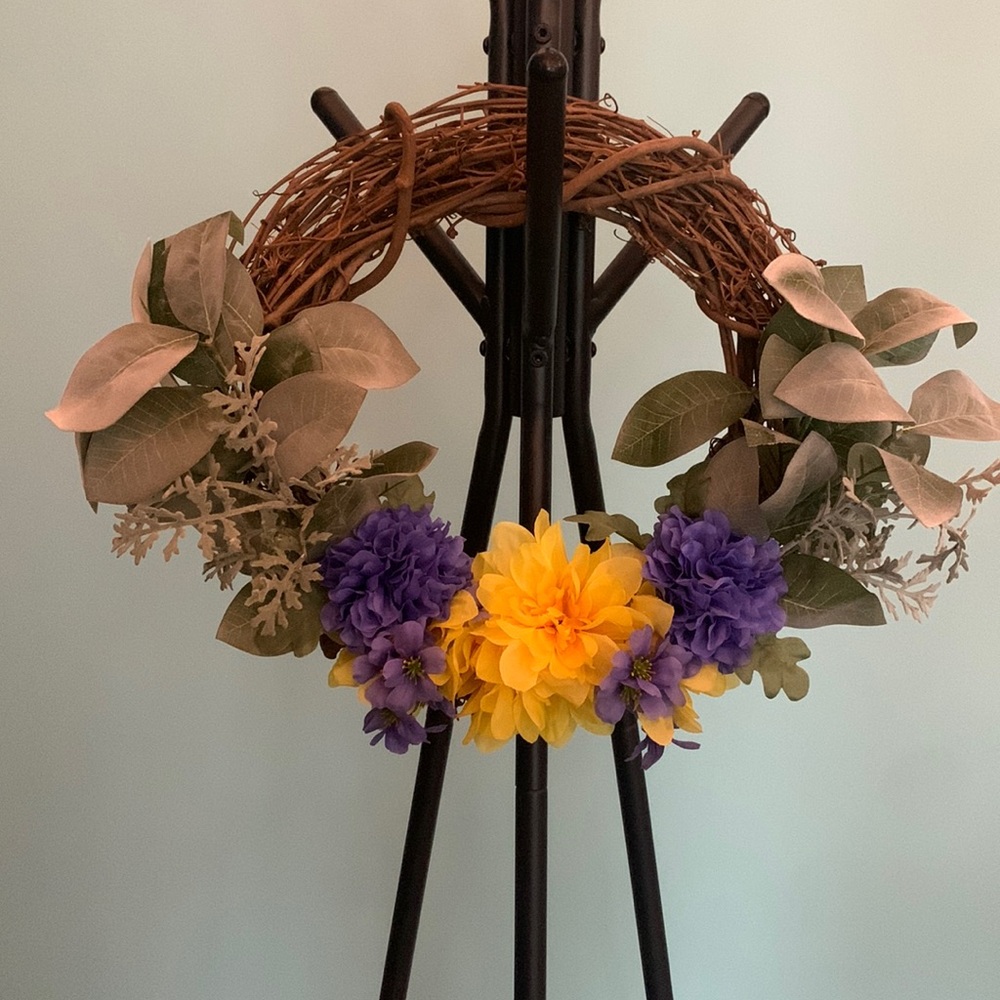 New Handmade floral door wreath